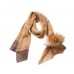 Cashmere blend and Mohair melange Throw with Fox fur rounded ribbon 